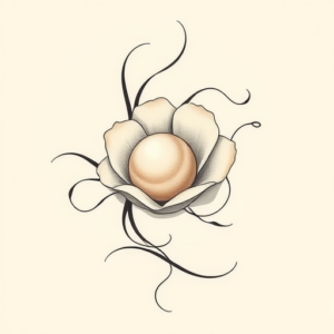 Feminine Pearl Tattoo