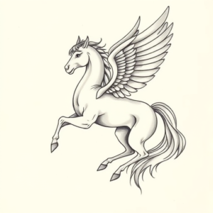 Feminine Pegasus Tattoo