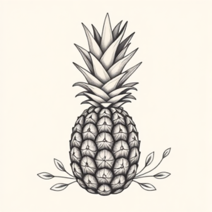 Feminine Pineapple Tattoo