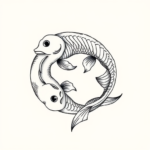 Feminine Pisces Tattoo