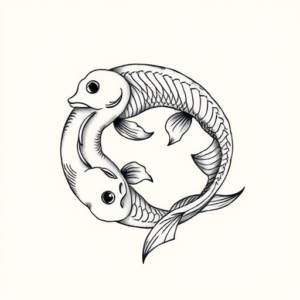 Feminine Pisces Tattoo