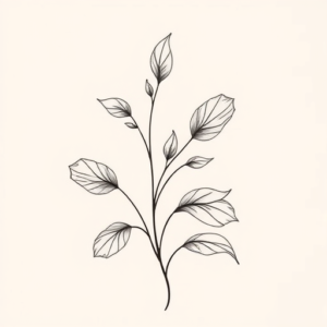 Feminine Plant Tattoo