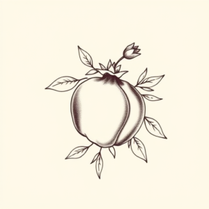 Feminine Pomegranate Tattoo