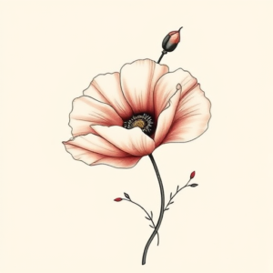 Feminine Poppy Tattoo