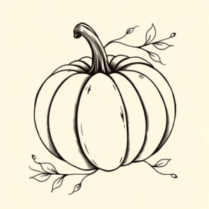 Feminine Pumpkin Tattoo