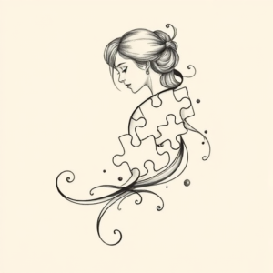 Feminine Puzzle Tattoo