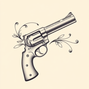 Feminine Revolver Tattoo