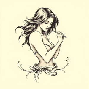Feminine Rock Tattoo