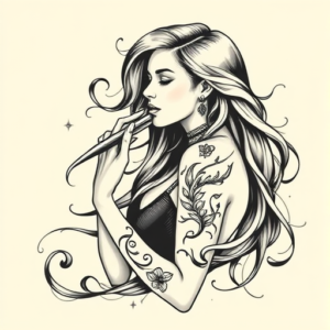 Feminine Rockstar Tattoo