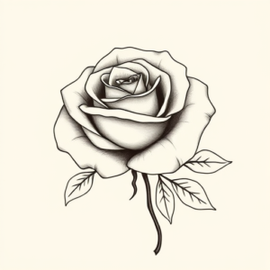 Feminine Rose Tattoo