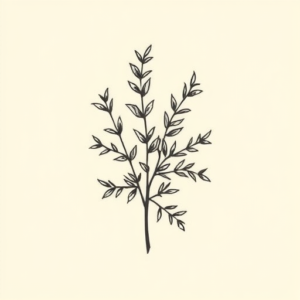 Feminine Rosemary Tattoo