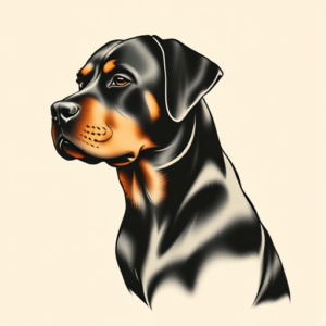 Feminine Rottweiler Tattoo