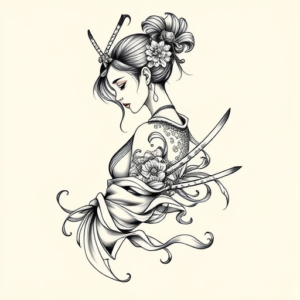 Feminine Samurai Tattoo