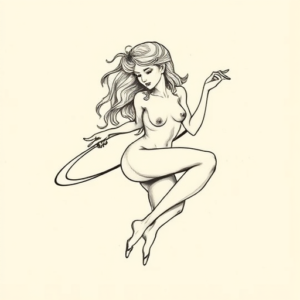 Feminine Saturn Tattoo