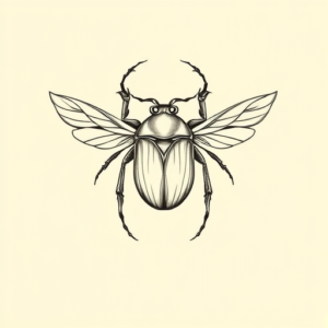 Feminine Scarab Tattoo