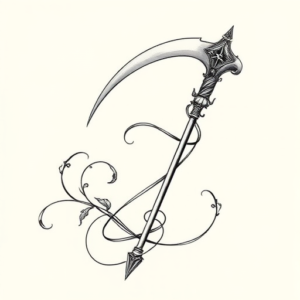 Feminine Scythe Tattoo