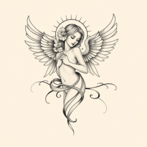 Feminine Seraphim Tattoo