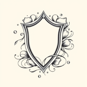 Feminine Shield Tattoo