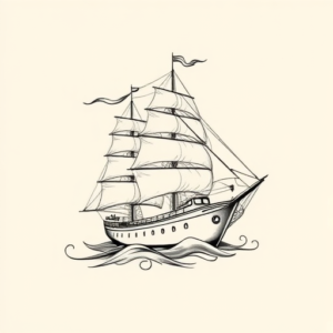 Feminine Ship Tattoo