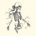 Feminine Skeleton Tattoo