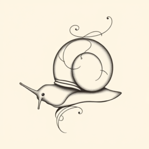 Feminine Snail Tattoo