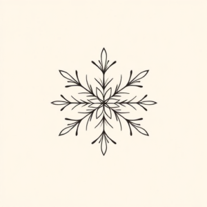 Feminine Snowflake Tattoo