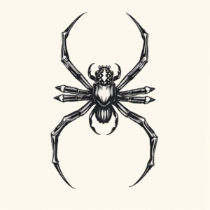 Feminine Spider Tattoo
