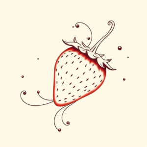 Feminine Strawberry Tattoo