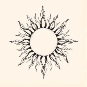 Feminine Sun Tattoo