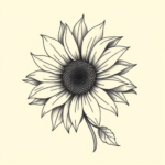 Feminine Sunflower Tattoo