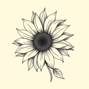 Feminine Sunflower Tattoo