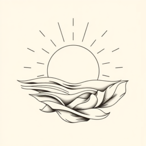 Feminine Sunrise Tattoo