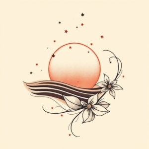 Feminine Sunset Tattoo