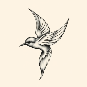 Feminine Swallow Tattoo