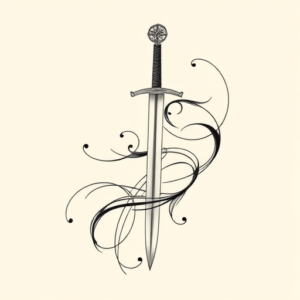 Feminine Sword Tattoo