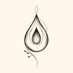 Feminine Teardrop Tattoo