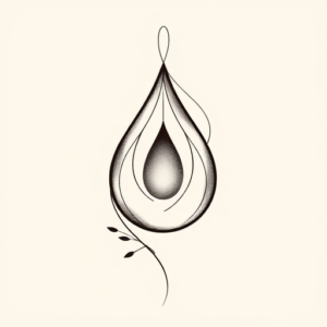 Feminine Teardrop Tattoo