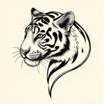 Feminine Tiger Tattoo