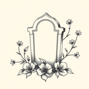 Feminine Tombstone Tattoo