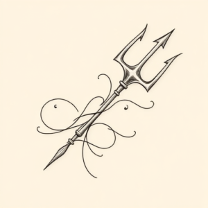 Feminine Trident Tattoo