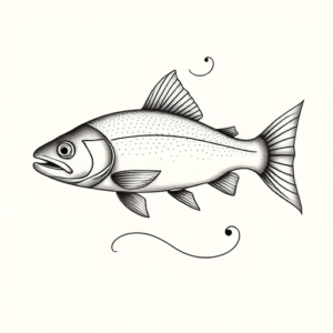 Feminine Trout Tattoo