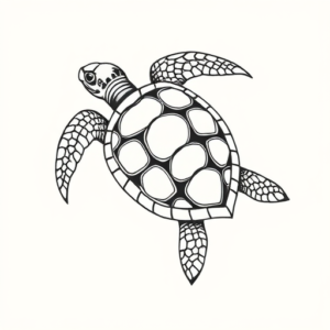 Feminine Turtle Tattoo