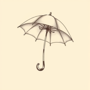 Feminine Umbrella Tattoo