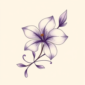 Feminine Violet Tattoo