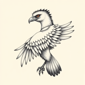 Feminine Vulture Tattoo