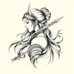 Feminine Warrior Tattoo