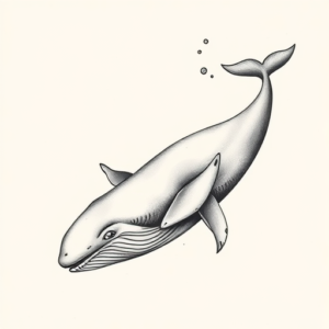 Feminine Whale Tattoo