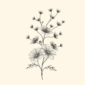 Feminine Wildflower Tattoo