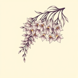 Feminine Wisteria Tattoo