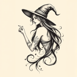 Feminine Witch Tattoo